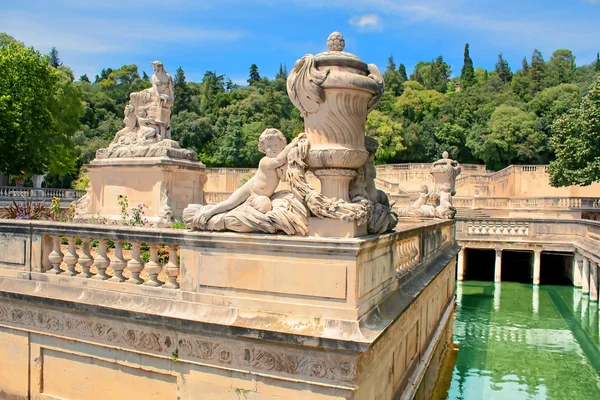 Roman bathes in Nimes, France — Stock Photo, Image