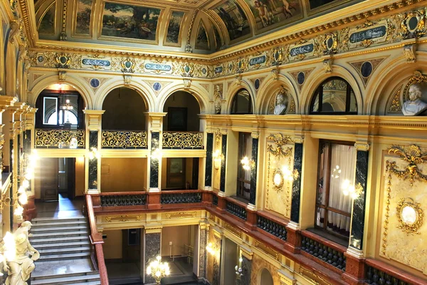 Interior de Solomiya Krushelnytska State Academic Opera and Ballet Theatre, Lviv, Ucrânia — Fotografia de Stock