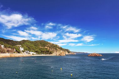 köy tossa de mar. Costa brava İspanya.