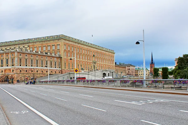 Stockholm Kraliyet Sarayı Gamla Stan, İsveç'te görünümünü — Stok fotoğraf