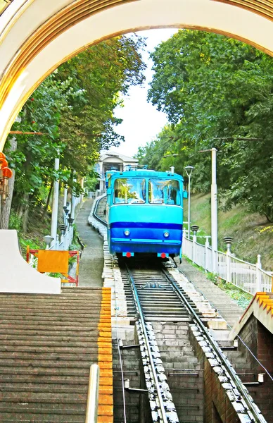 Vagón funicular de Kiev en Kiev, Ucrania — Foto de Stock