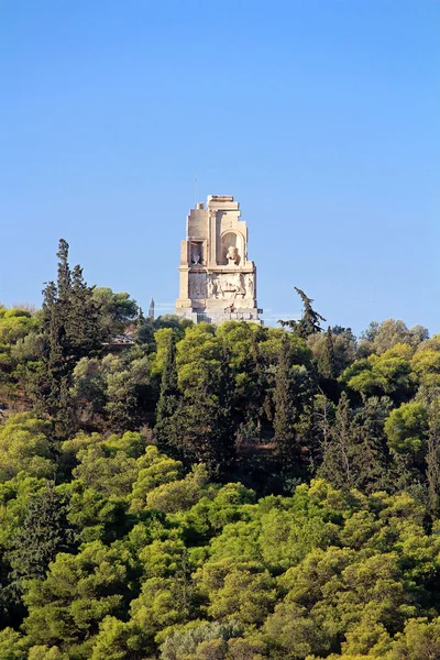 Philopappus-Hügel und Denkmal in Athen, Griechenland — Stockfoto