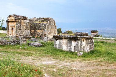 Antik mezarlar nekropol, II - XIV yüzyılda reklam, Hierapolis, Türkiye