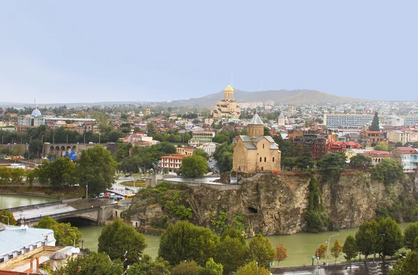 Panoramatický výhled na Tbilisi, Gruzie — Stock fotografie