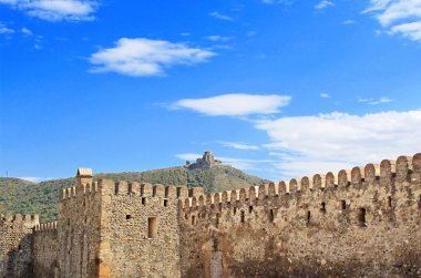 Svetitskhoveli Katedrali Mtsheta, Gürcistan'daki Jvari görünümünü