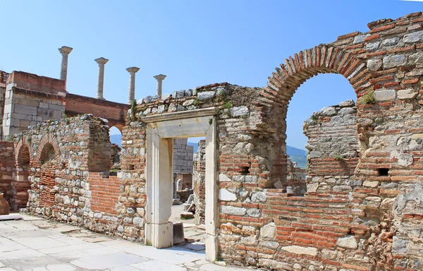 Ruiny baziliky svatého Jana v selcuk, Turecko — Stock fotografie