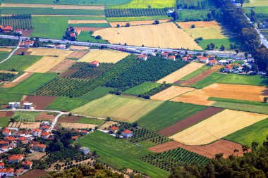Türkiye'de tarım alanları üzerine havadan görünümü