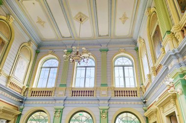 Przemysl, Polonya - 26 Temmuz 2024: Demiryolu istasyonunun içi