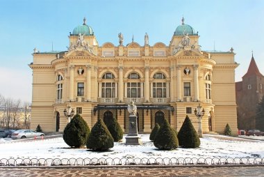 Theatre in Krakow, Poland, built in 1893, was modeled after some clipart