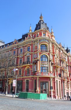 Kiev neo-Rönesans tarzında eski binada. Otel 