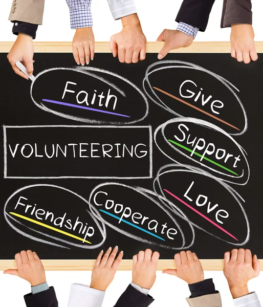 VOLUNTEERING concept words — Stock Photo, Image