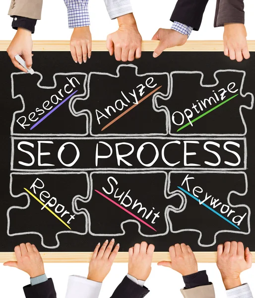 Concepto SEO PROCESS palabras —  Fotos de Stock