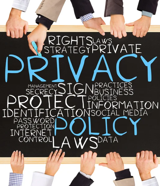 PAROLE SULLA POLITICA DI PRIVACY — Foto Stock