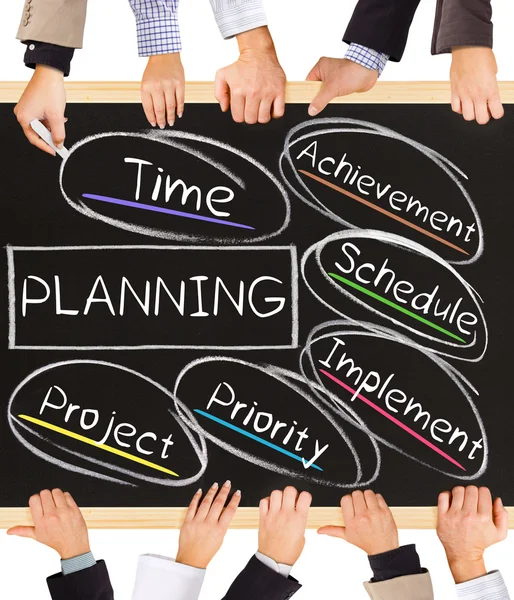Planning concept schoolbord — Stockfoto
