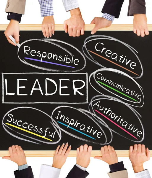 A Leader koncepció szavak — Stock Fotó