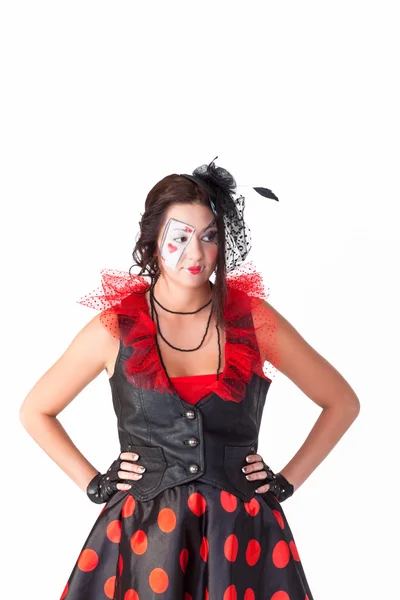 Pretty woman dressed for Halloween — Stock Photo, Image