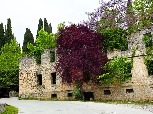 Parede de casa arruinada — Fotografia de Stock