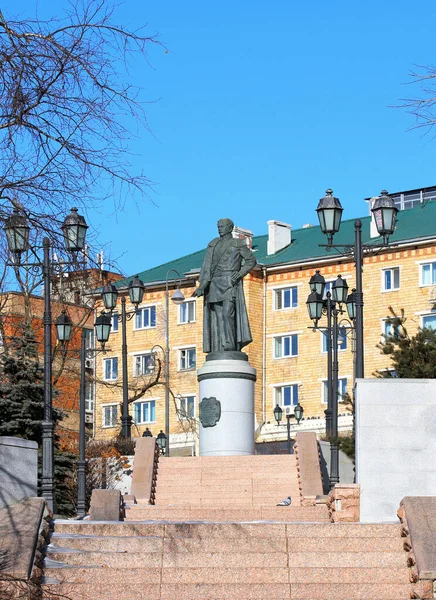 Vladivostok Rusia Enero Monumento Gobernador General Siberia Oriental Muravyov Amursky — Foto de Stock