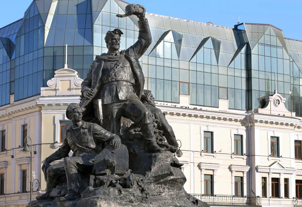 Vladivostok Rússia Janeiro Grupo Escultural Figura Soldado Revolucionário Com Rifle — Fotografia de Stock