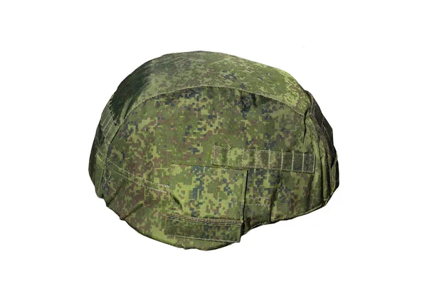 Modern Skyddshjälm Soldat Tillverkad Kompositmaterial Och Kamouflageöverdrag — Stockfoto