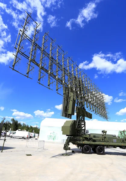 Radar antennas of the air defence complex — Stock Photo, Image