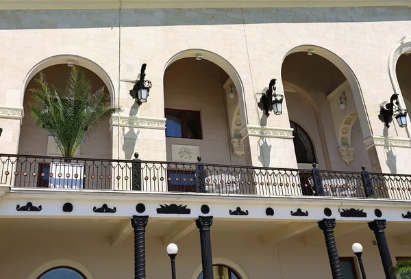 Buildings wall with balcony — Stock Photo, Image