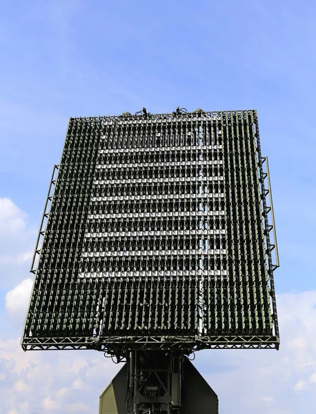 Radar antenna of the air defence system — Stock Photo, Image