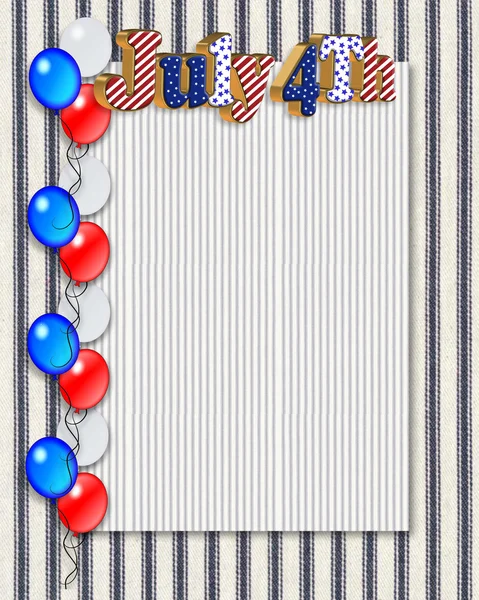 4th of July balloons border Royalty Free Stock Images