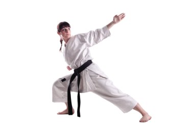 Karate egzersiz kız