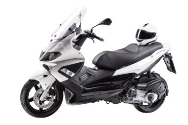 küçük motosiklet kask ile