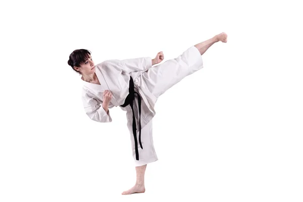 Mädchen beim Karate — Stockfoto