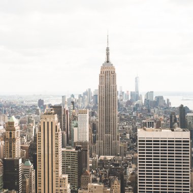 Manhattan şehir, New York city panoramik manzaralı