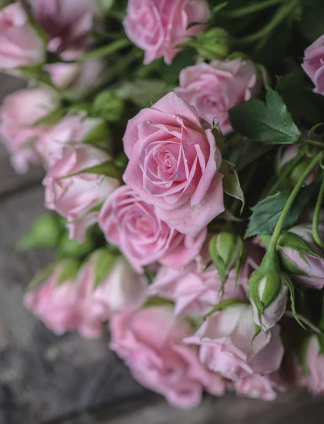 Close up image of a bouquet of pink roses — Stock Photo, Image