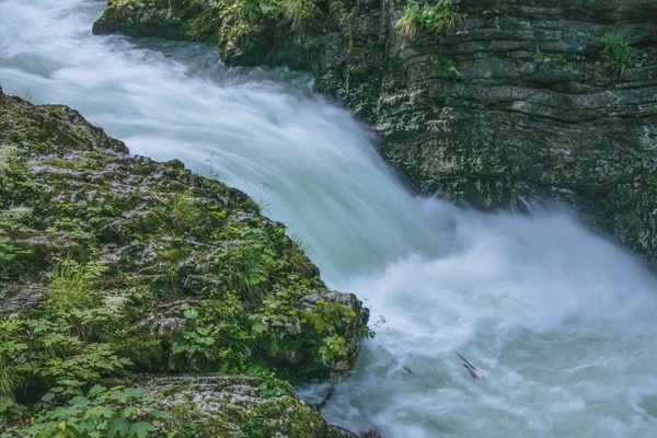 Flowing river. Slovenia — Stock Photo, Image