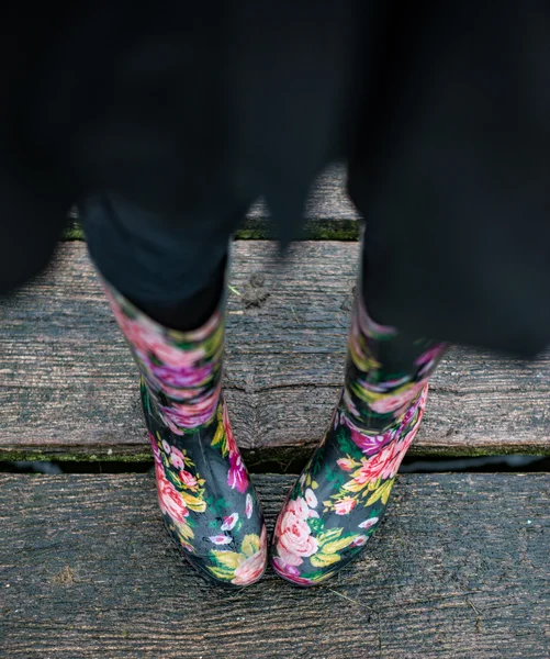 Colorful rain boots — Stock Photo, Image