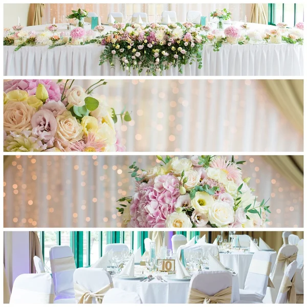 Wedding reception collage — Stock Photo, Image
