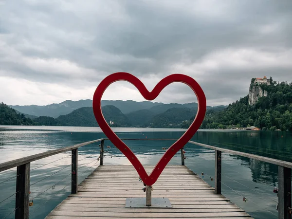 Lugares Icônicos Lago Bled Eslovênia — Fotografia de Stock