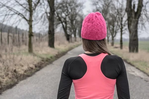 Atleta pronta a correre — Foto Stock