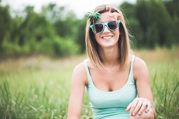 Mooie festival vrouw — Stockfoto