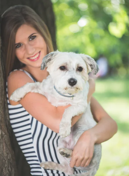 Relaxing with my best friend — Stock Photo, Image