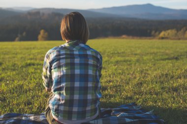 Woman watching scenery