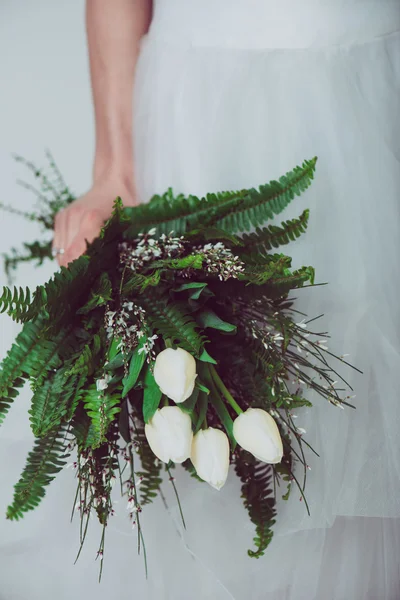Boeket van tulp bloemen bruiloft — Stockfoto