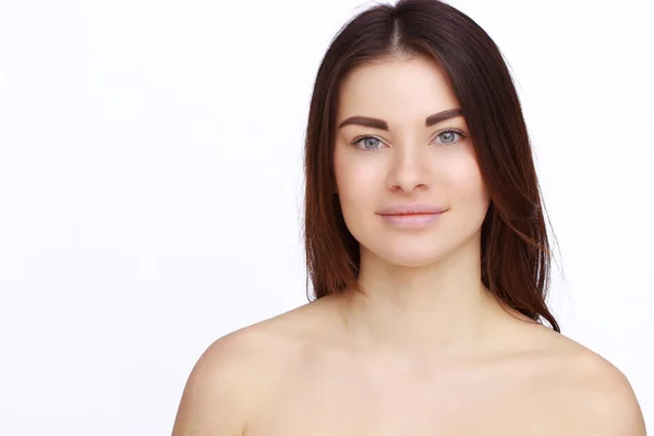 Girl with naked shoulders — Stock Photo, Image