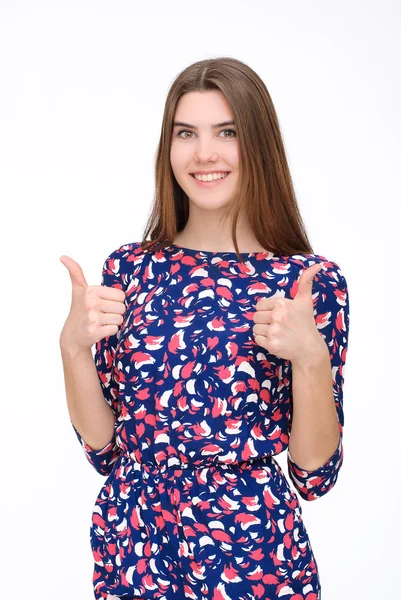 Mulher de vestido — Fotografia de Stock