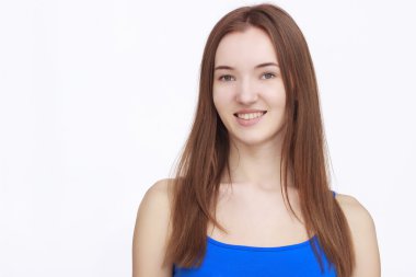 Çekici bir genç kadının portresi