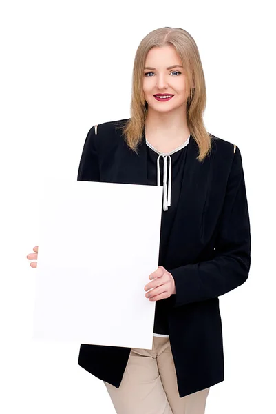 Retrato de mujer de negocios feliz — Foto de Stock