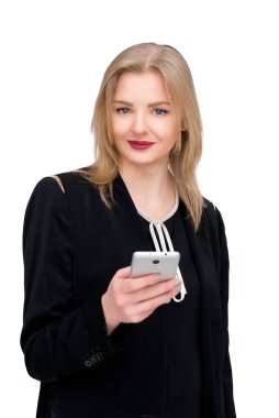 Cep telefonlu iş kadını