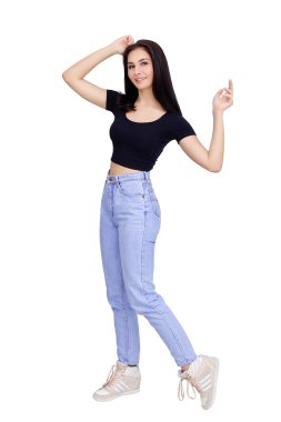 Mutlu genç kadın izole