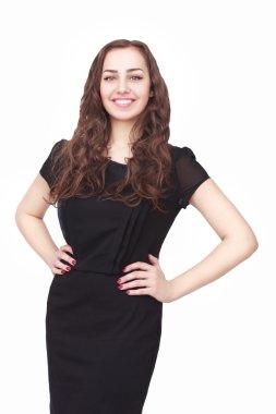 Mutlu genç kadın izole