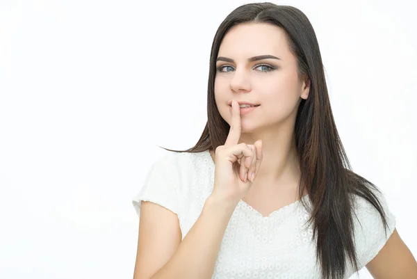 Woman in white — Stock Photo, Image